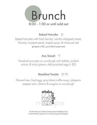 Attalus Coffee - Vacaville, CA menu_pic