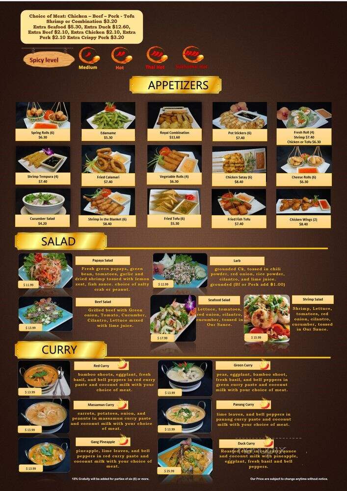 Sukhothai Thai Restaurant Express 3 - San Antonio, TX menu_pic