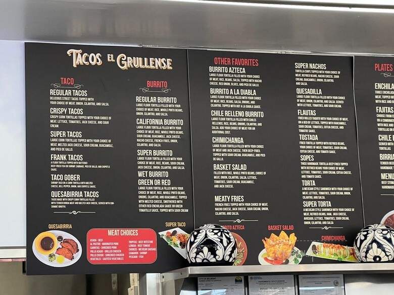 Tacos El Grullense C&D 4 - Belmont, CA menu_pic