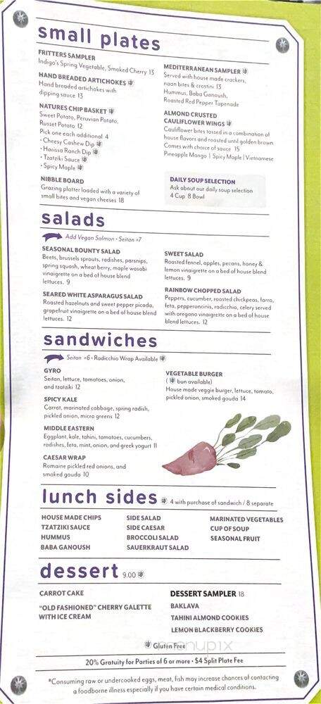 Indigo Cafe - Cleveland, TN menu_pic