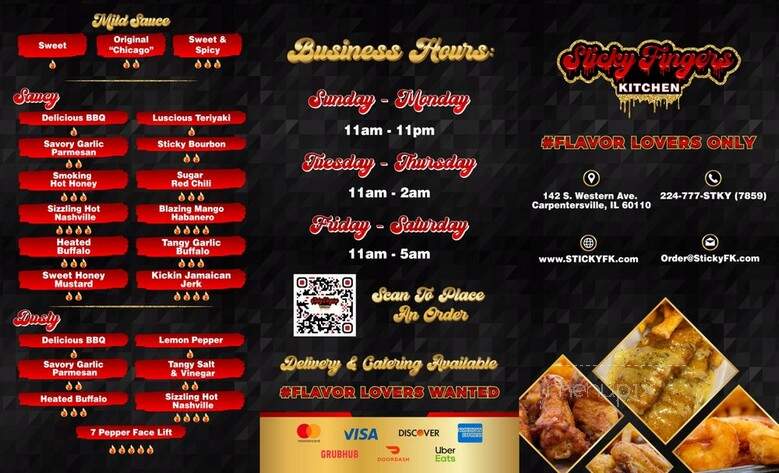 Sticky Fingers Kitchen - Carpentersville, IL menu_pic