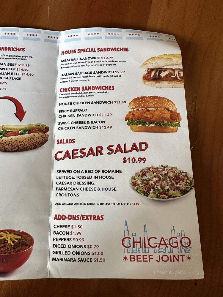 Chicago Beef Joint - Grand Rapids, MI menu_pic