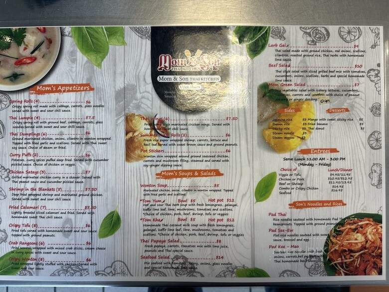 Mom' and Son Thai Kitcken - Portsmouth, VA menu_pic