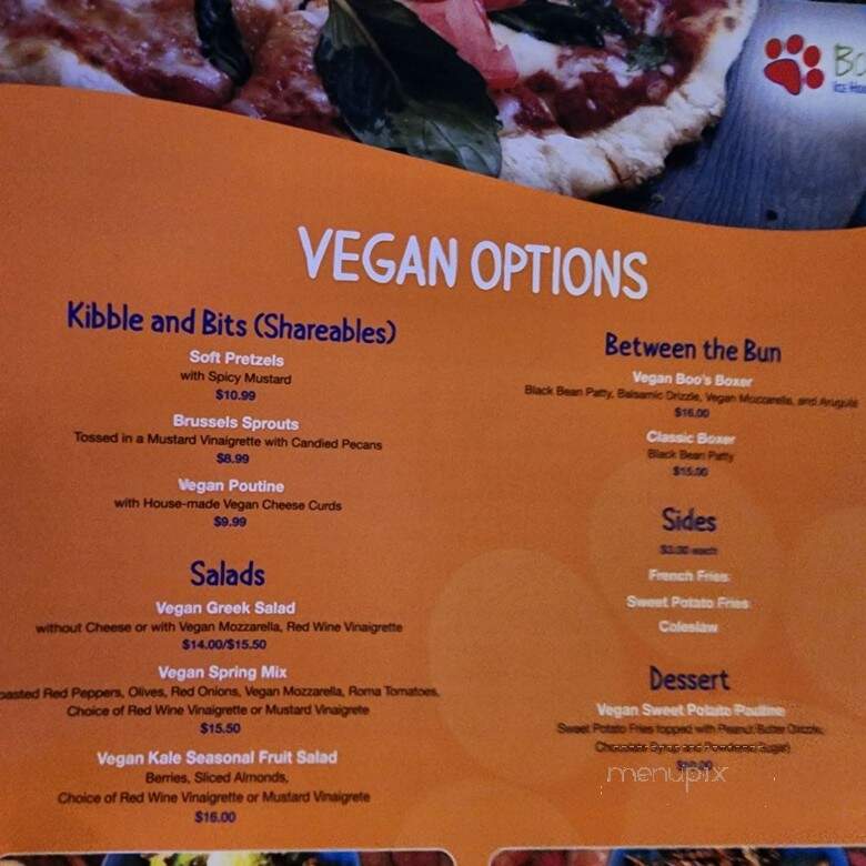 Boo's Ice House & Dog Bar - Sarasota, FL menu_pic