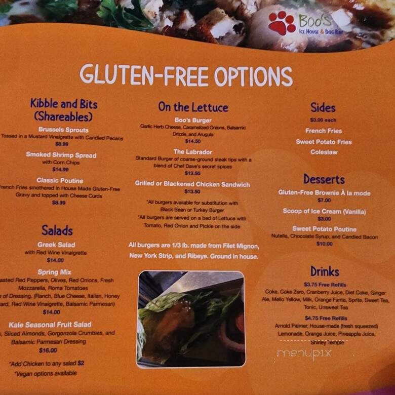 Boo's Ice House & Dog Bar - Sarasota, FL menu_pic