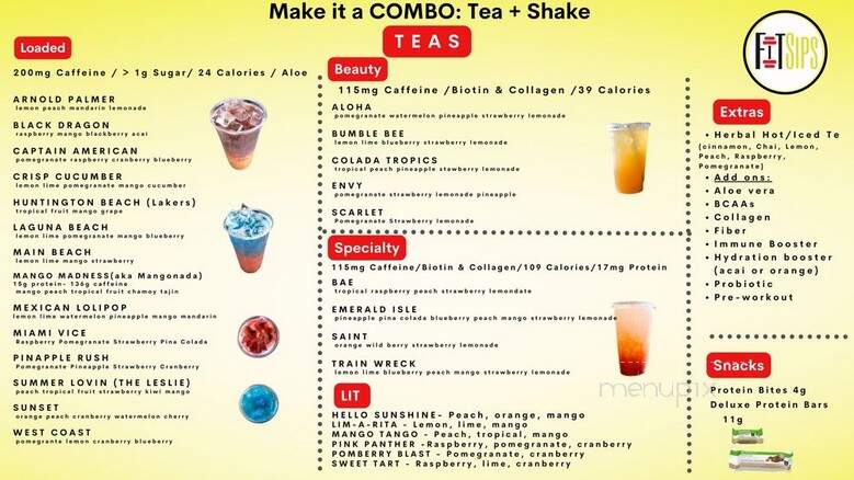 Fit Sips - La Mirada, CA menu_pic