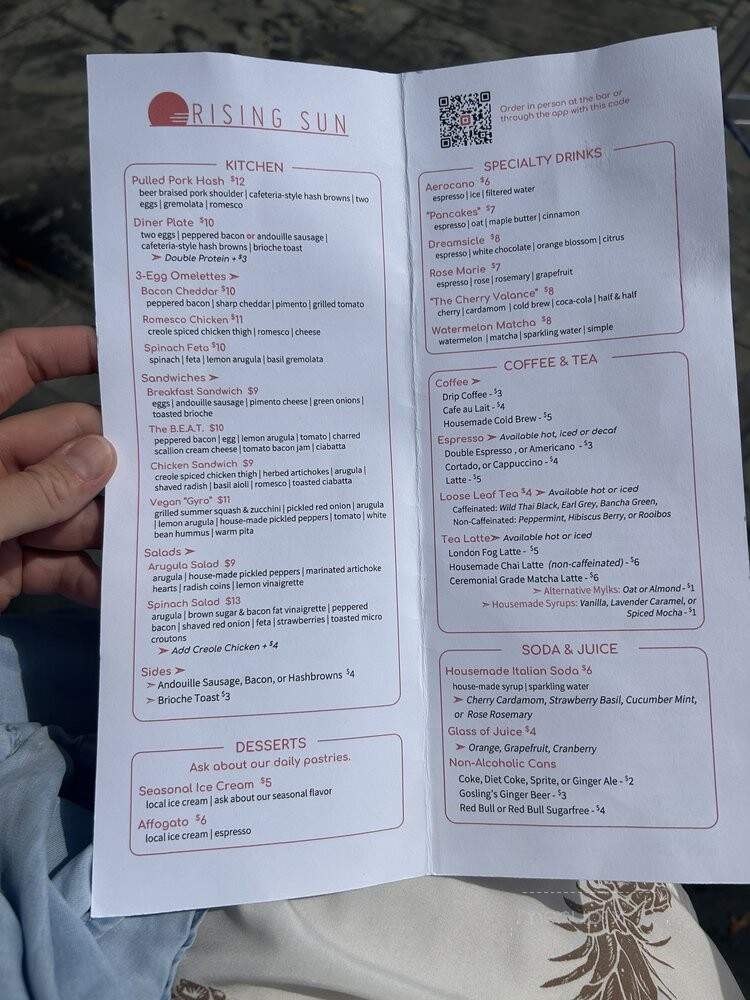 Rising Son Cafe - New Orleans, LA menu_pic