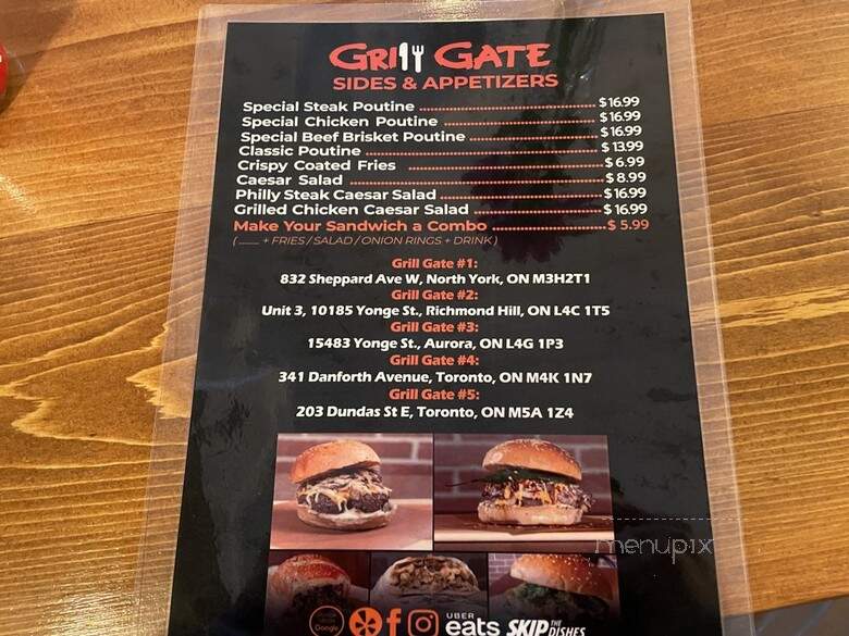 Grill Gate - Toronto, ON menu_pic