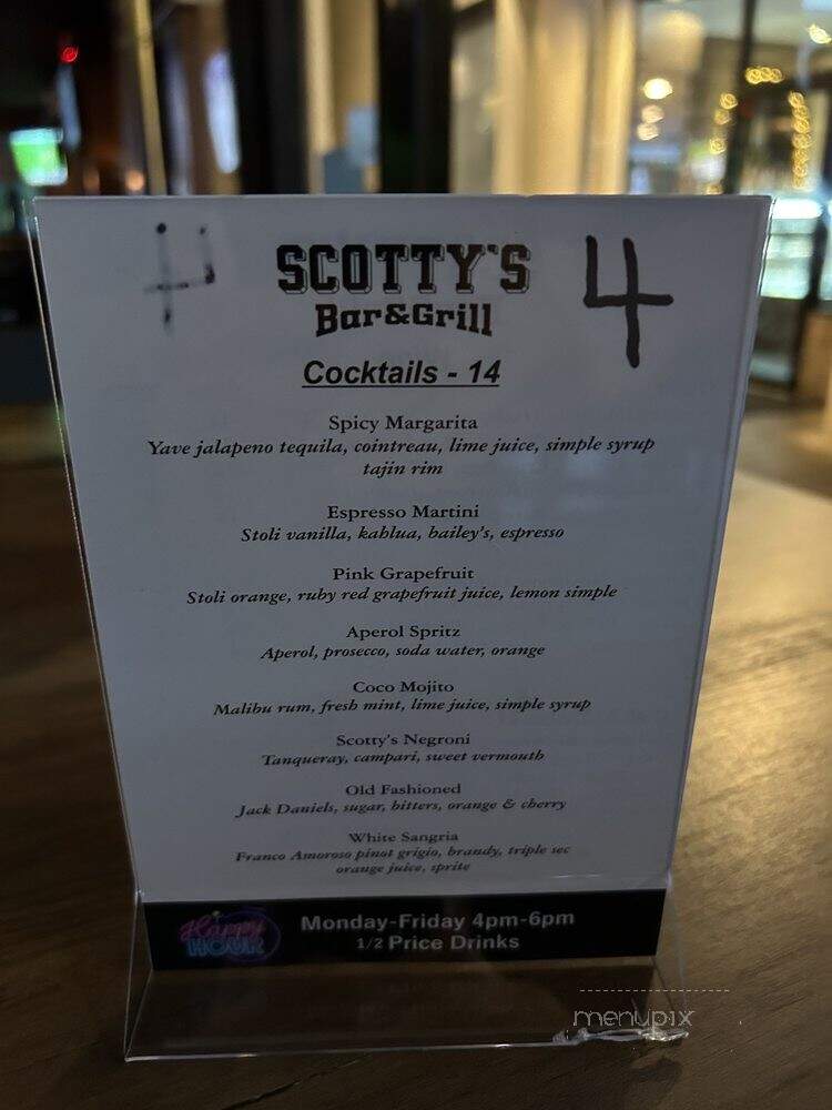 Scotty's Bar & Grill - Cresskill, NJ menu_pic