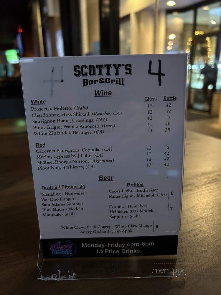 Scotty's Bar & Grill - Cresskill, NJ menu_pic
