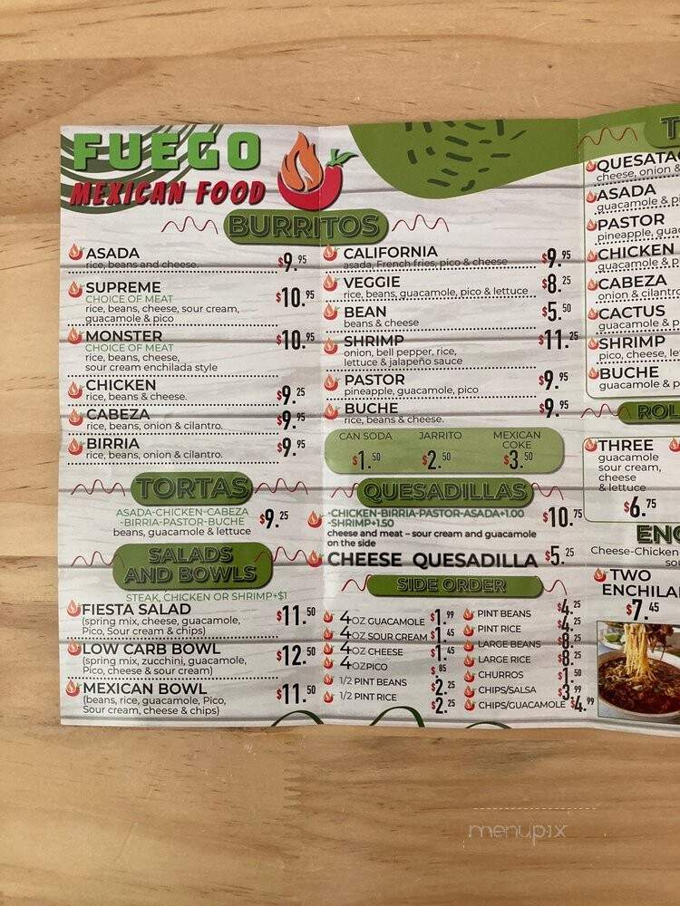 Fuego Mexican Food - Mesa, AZ menu_pic