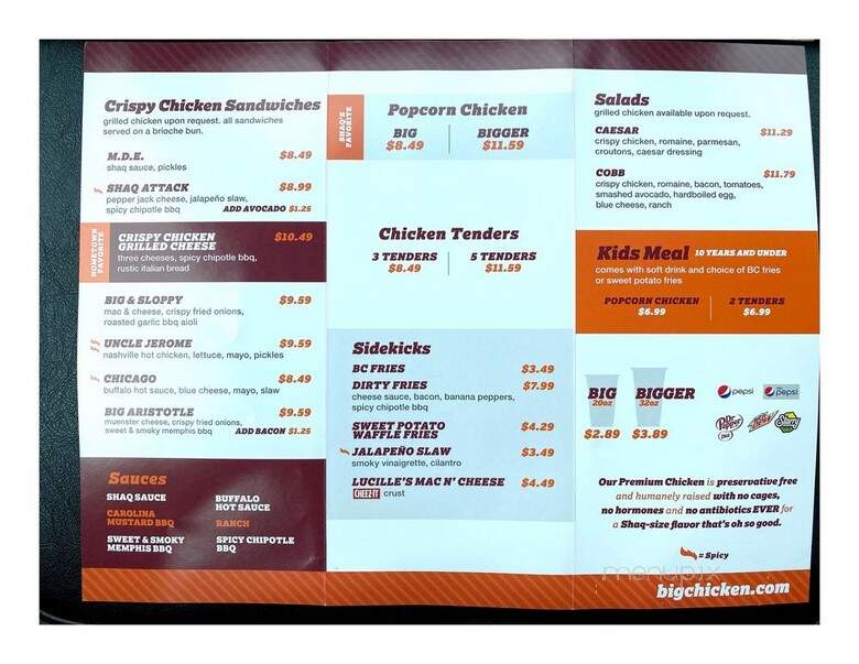 Big Chicken - Rosemont, IL menu_pic