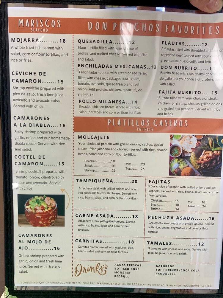 Don Poncho - Winter Garden, FL menu_pic