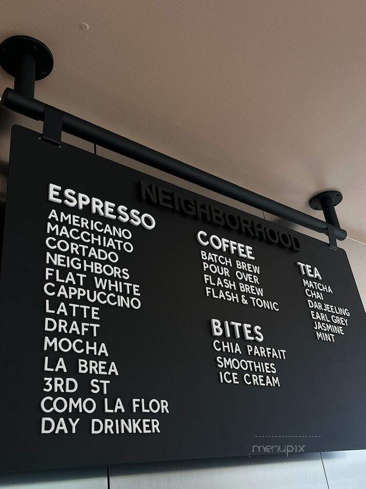 Neighborhood - Los Angeles, CA menu_pic