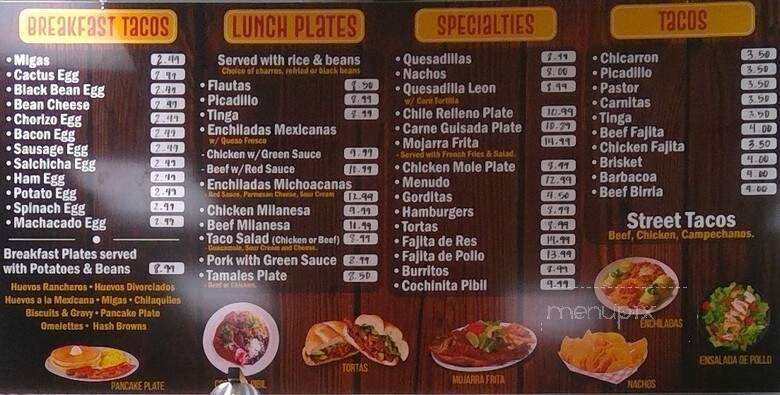 Taqueria Daysi - Houston, TX menu_pic