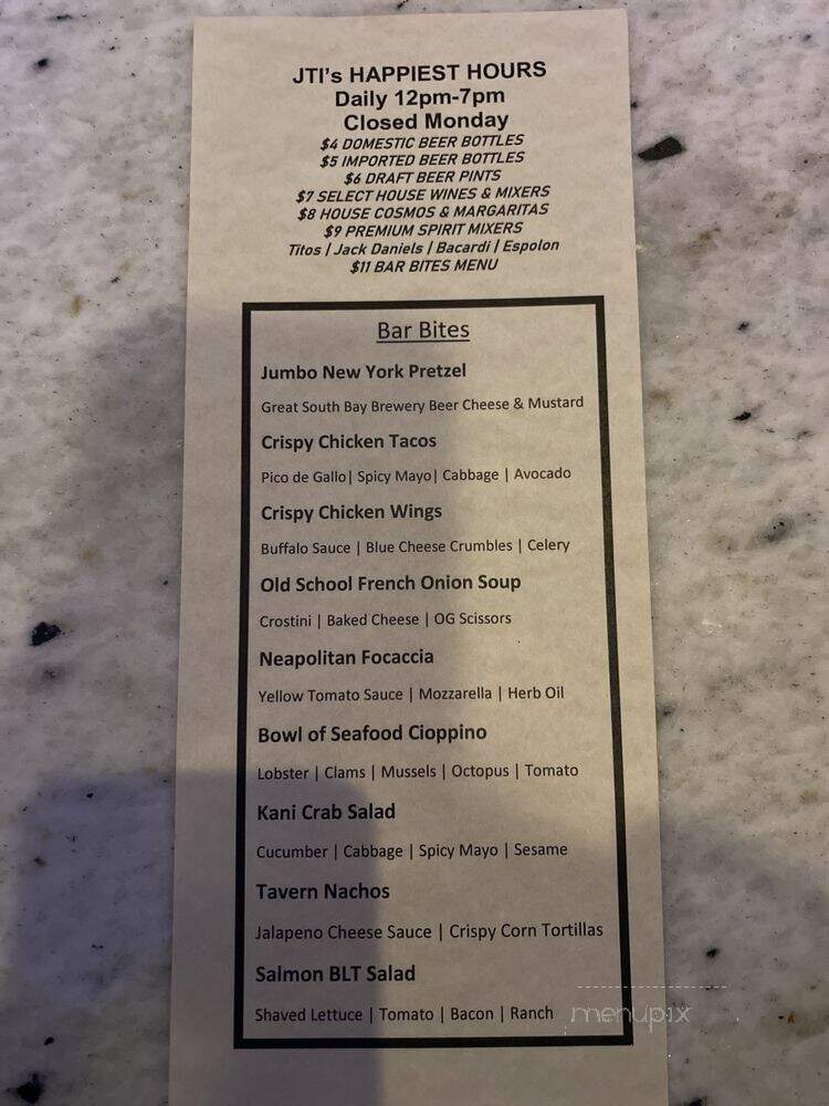 JTI'S American Kitchen and Bar - Brightwaters, NY menu_pic