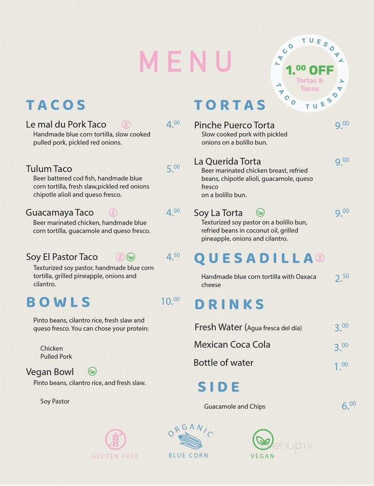 Te Dije - Veneta, OR menu_pic