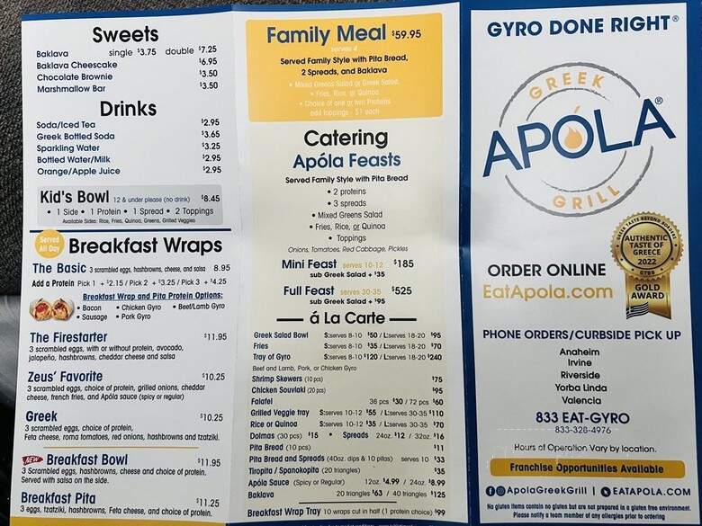 Apola Greek Grill - Valencia, CA