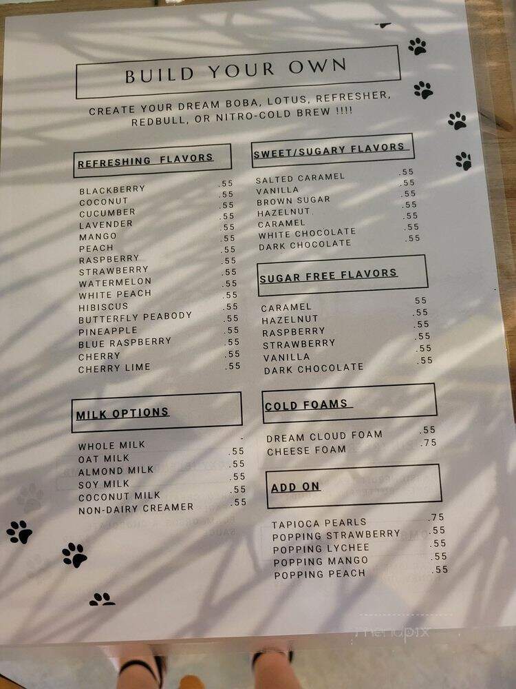 Bubbas Boba Bar - Leavenworth, WA menu_pic