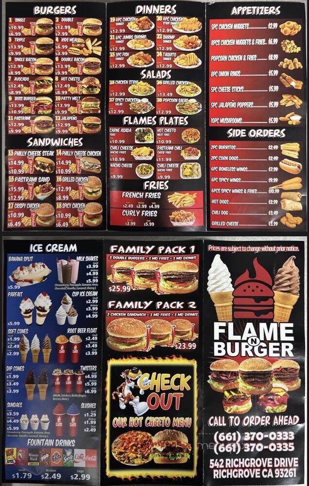 Flame N Burger - Richgrove, CA menu_pic