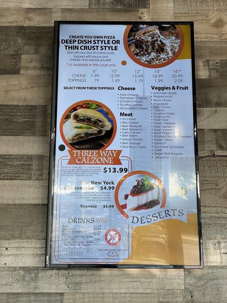 Chicago Deep Dish Pizza - Arlington, TX menu_pic