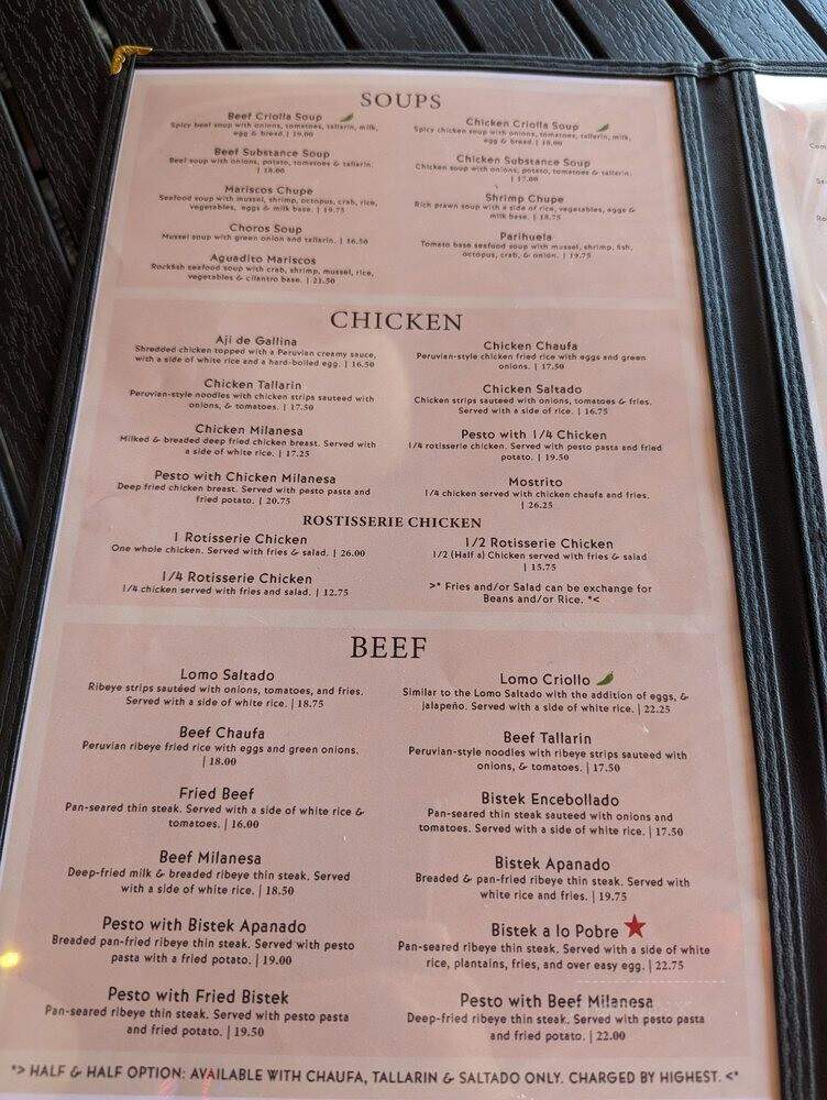 Fogon Criollo - Tigard, OR menu_pic
