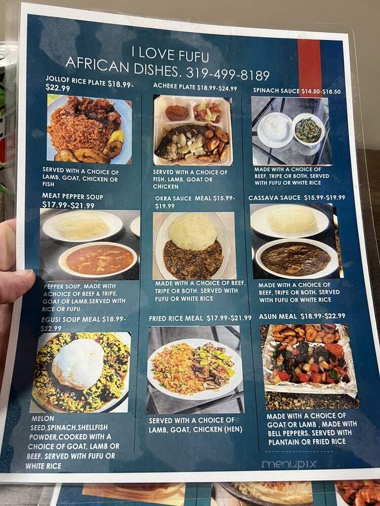 I Love Fufu - Iowa City, IA menu_pic