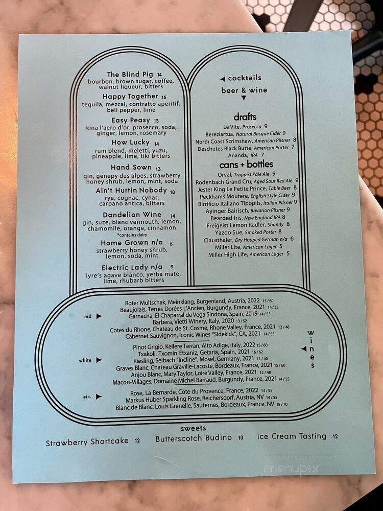 Decade Restaurant - Louisville, KY menu_pic