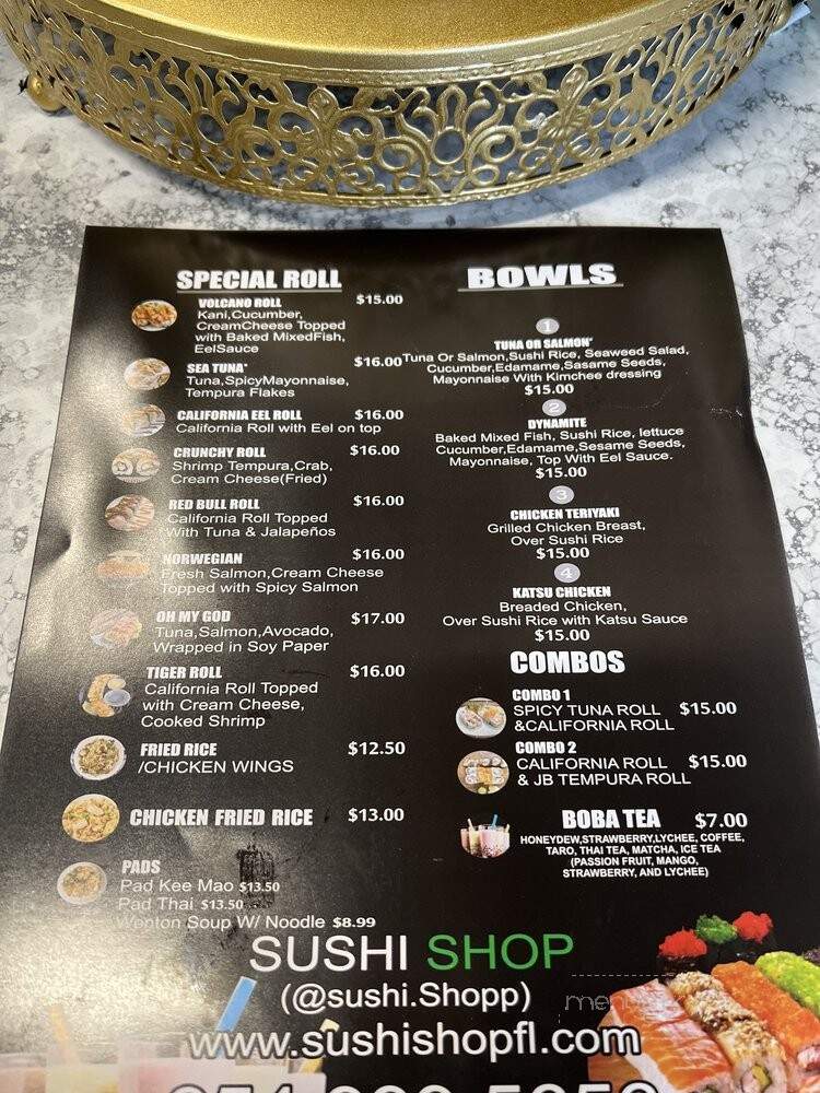 Sushishop - Fort Lauderdale, FL menu_pic