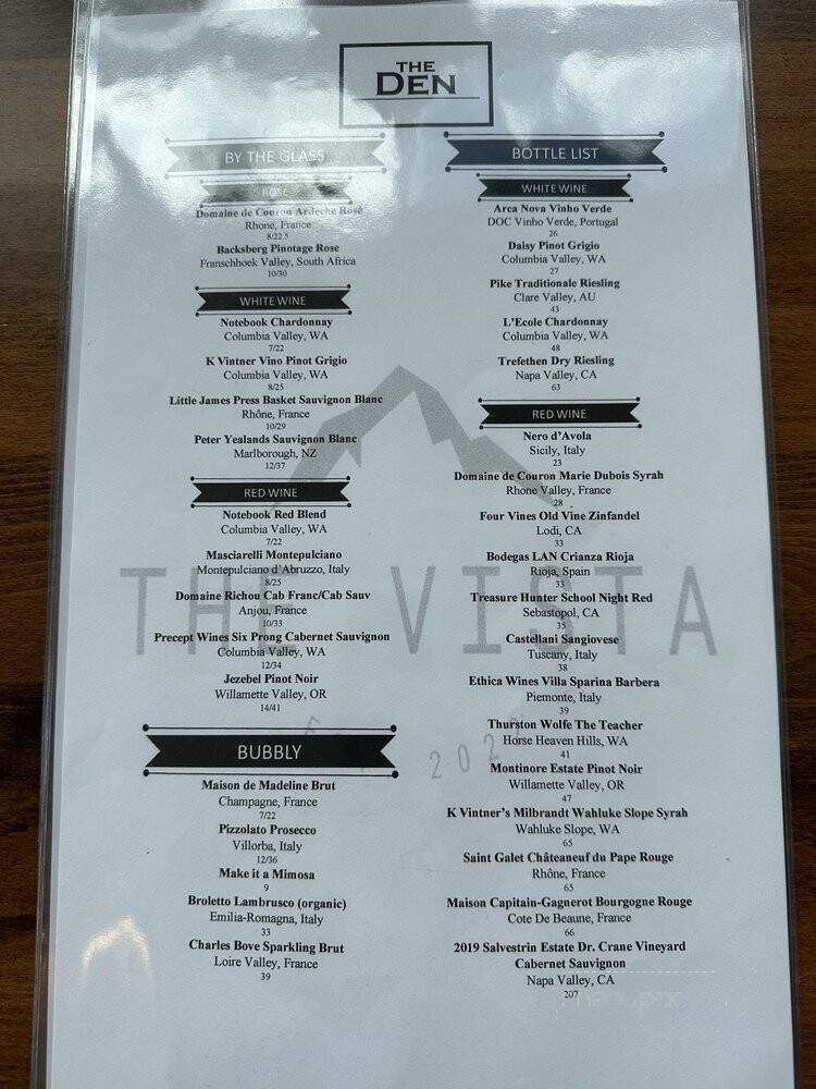 The Den 406 - Missoula, MT menu_pic