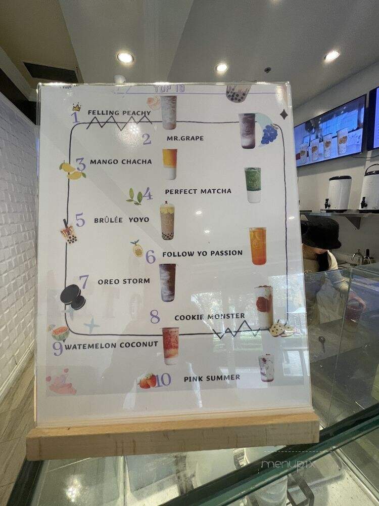Yoyo Tea Shoppe - Chino Hills, CA menu_pic