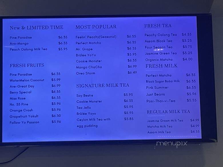 Yoyo Tea Shoppe - Chino Hills, CA menu_pic