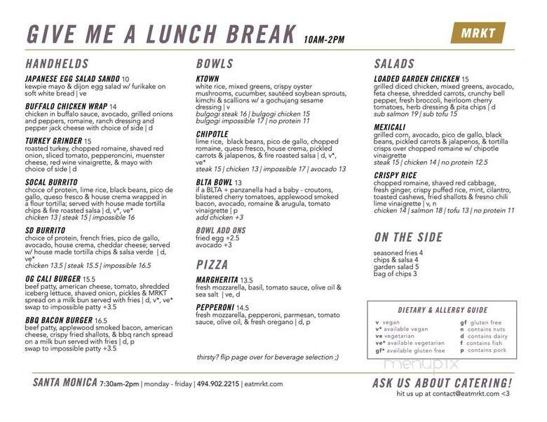 MRKT - Santa Monica, CA menu_pic