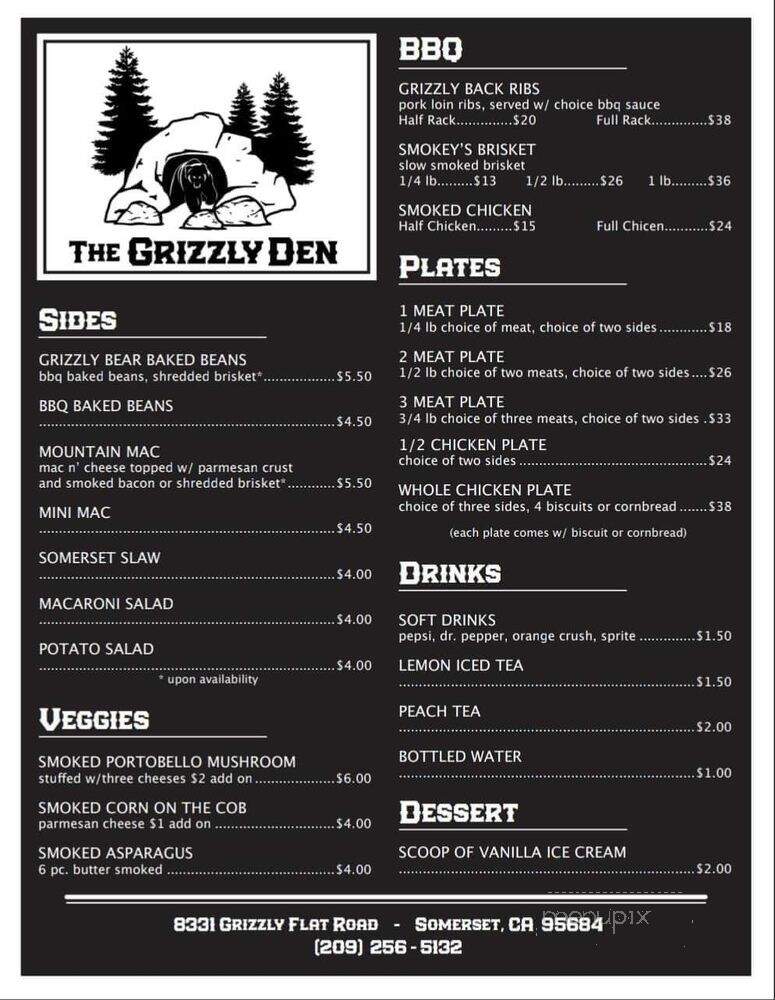 The Grizzly Den - Somerset, CA