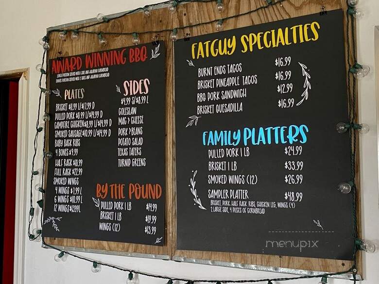 Fatguy Southern Kitchen - Lascassas, TN menu_pic