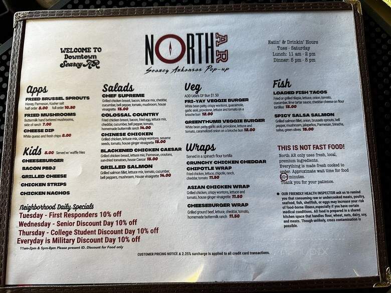 North Bar Popup - Searcy, AR menu_pic