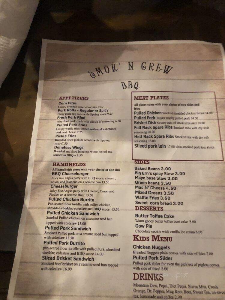 Smok-N-Crew - Mooresville, IN menu_pic