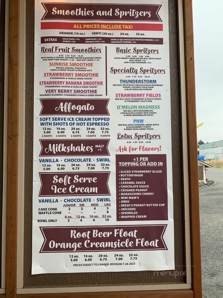 Country Coffee & Grub - Sequim, WA menu_pic
