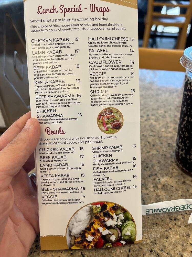 Taboon Mediterranean - Garden Grove, CA menu_pic