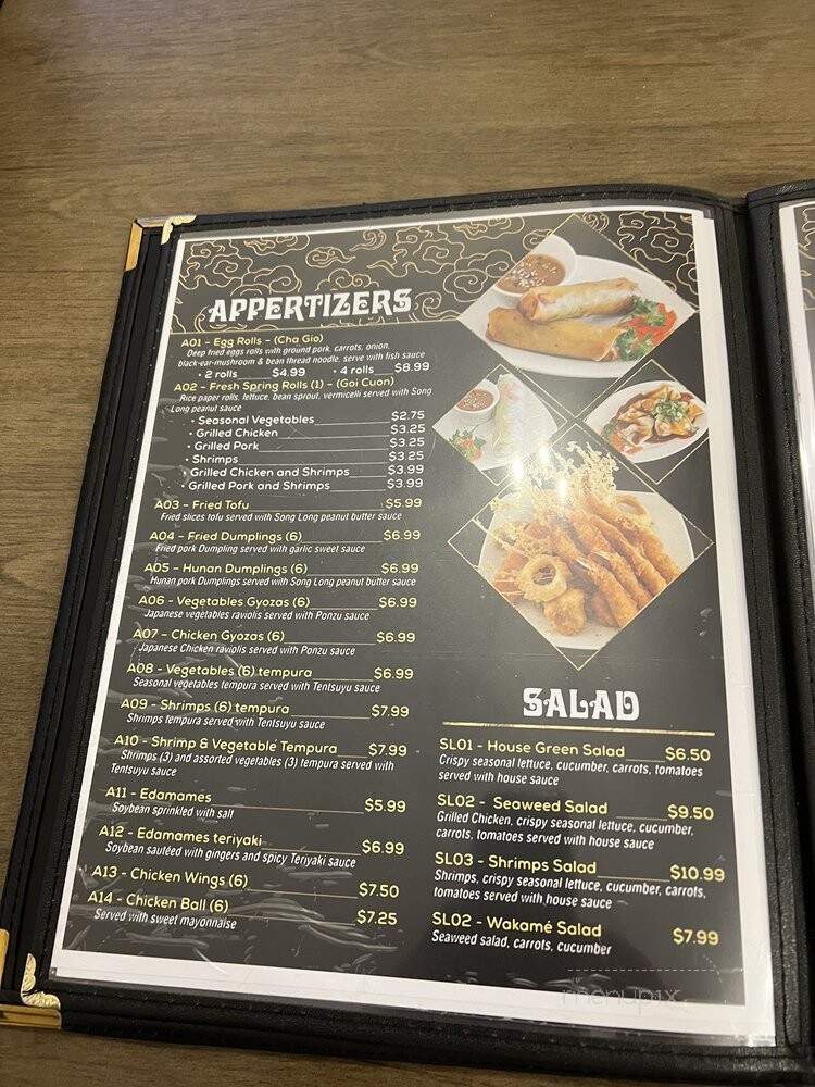 Song long - Fayetteville, NC menu_pic