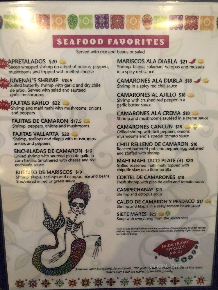 Frida's Mexican Restaurant and Cantina - Durango, CO menu_pic