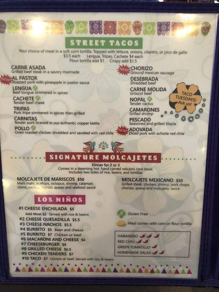 Frida's Mexican Restaurant and Cantina - Durango, CO menu_pic