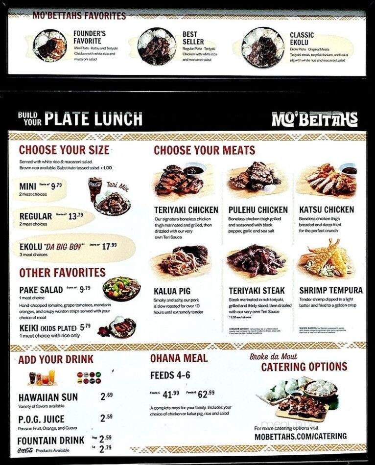 Mo' Bettahs Hawaiian Syle Food - Overland Park, KS menu_pic