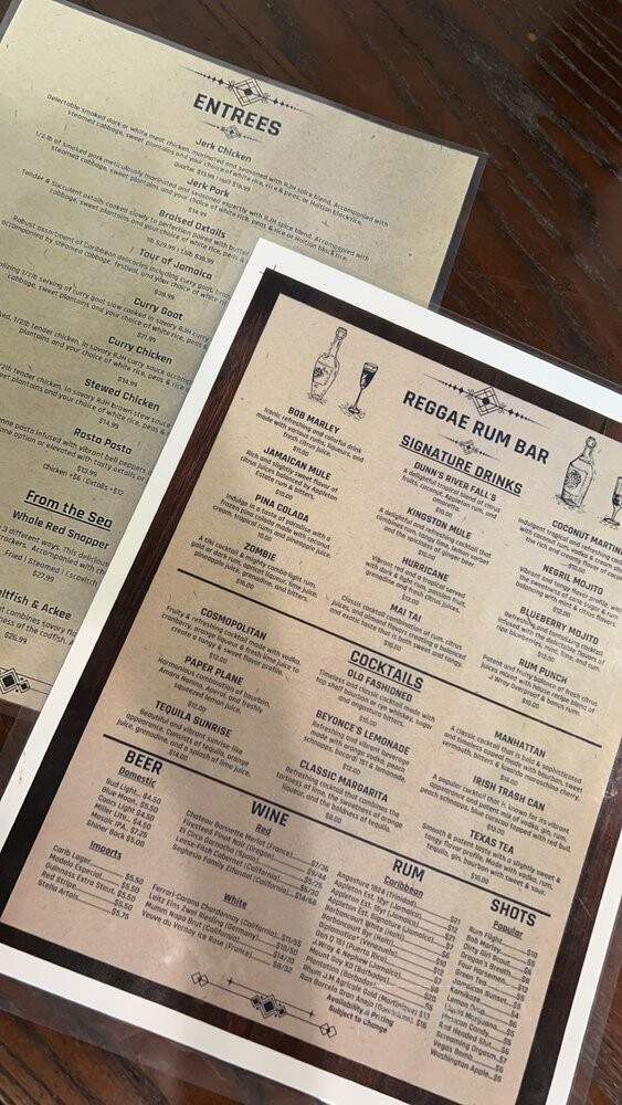 Reggae Jerk Hut - McKinney, TX menu_pic
