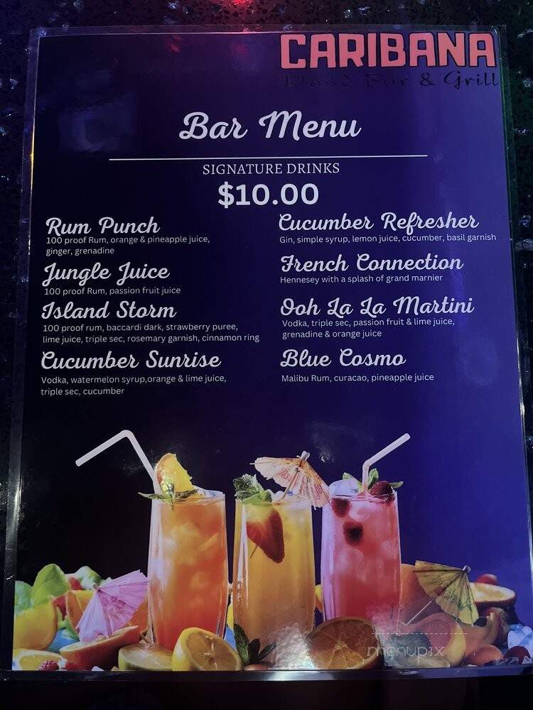 Caribana - Gurnee, IL menu_pic