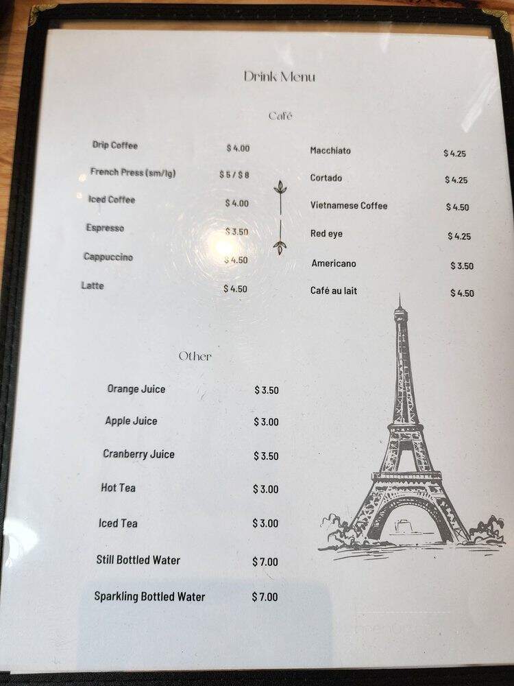 Cafe Le Jardin - Audubon, NJ menu_pic