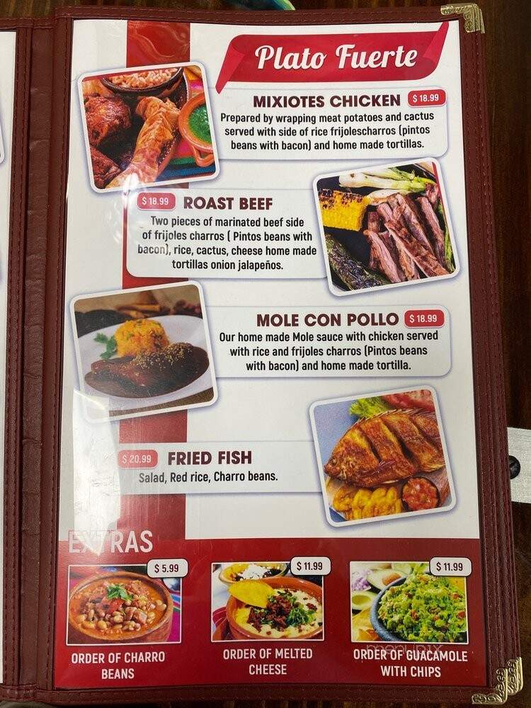 De Cantera Mexican Restaurant - Sykesville, MD menu_pic