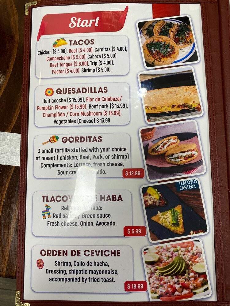 De Cantera Mexican Restaurant - Sykesville, MD menu_pic