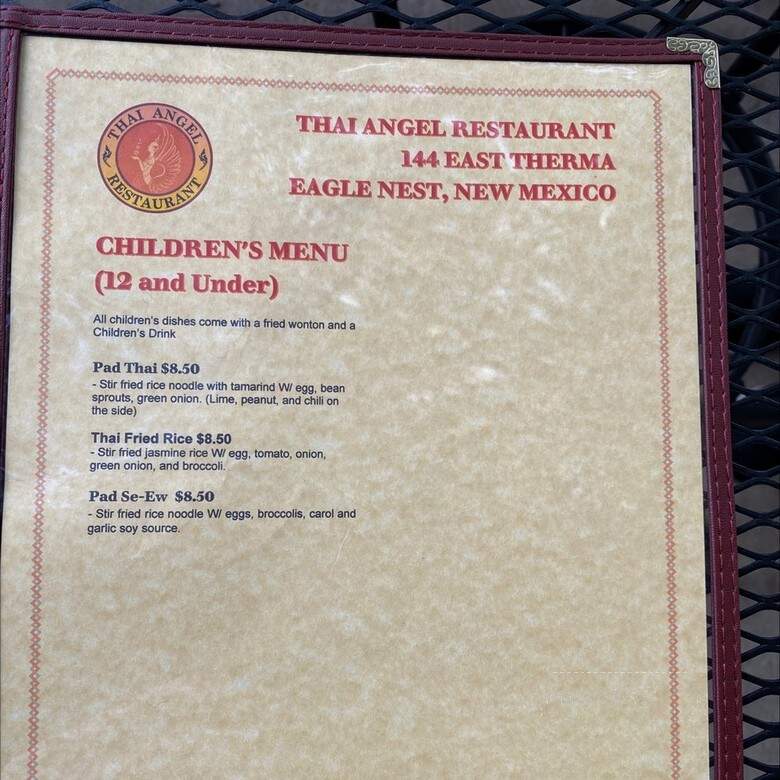 Thai Angel - Eagle Nest, NM menu_pic