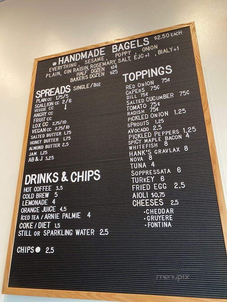 Hanks Bagels - Calabasas, CA menu_pic
